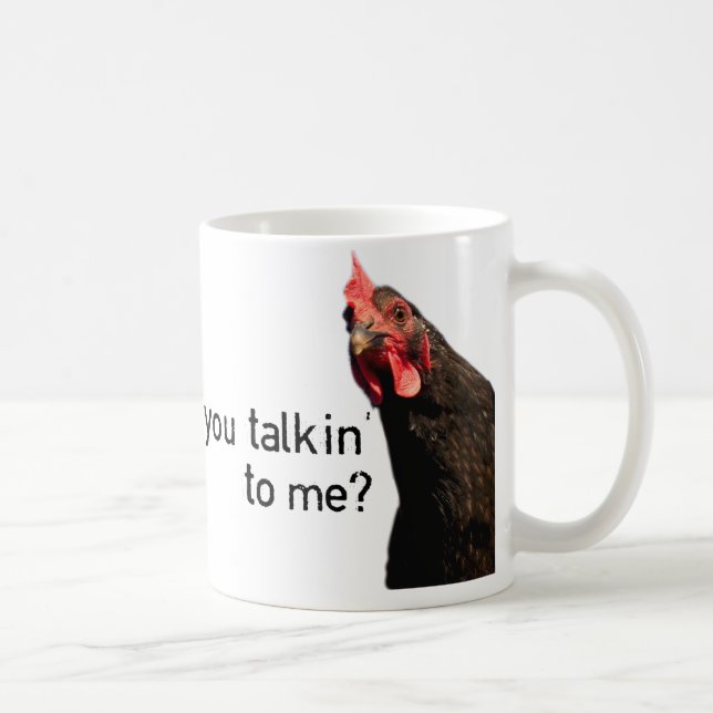 Rolig inställninghöna - dig talkin till mig? kaffemugg (Höger)