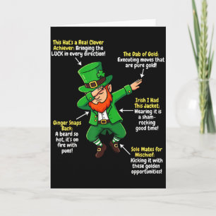 Rolig Instruktions Leprauchaun För St Patricks Da Kort