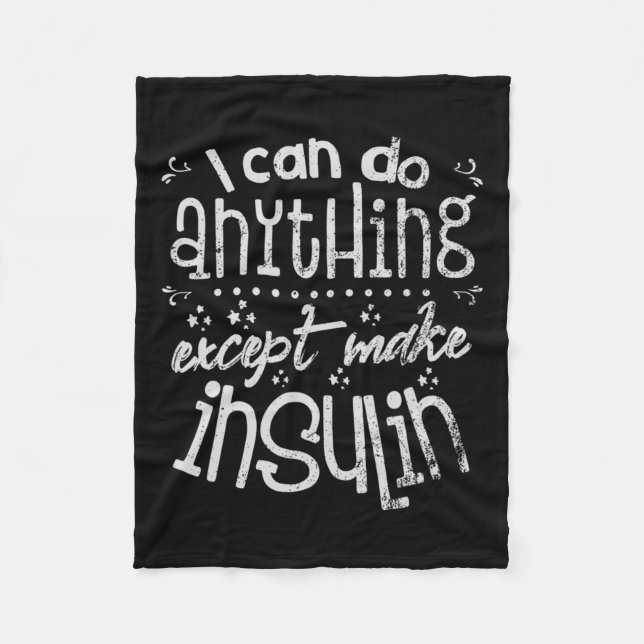 Rolig Insulin T1d Diabetes  Fleecefilt (Framsidan)