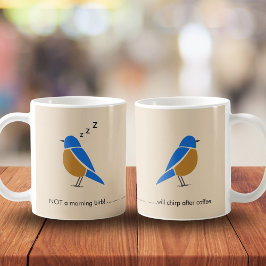 Rolig-Inte en Morgonfågel-Blåmes Kaffemugg