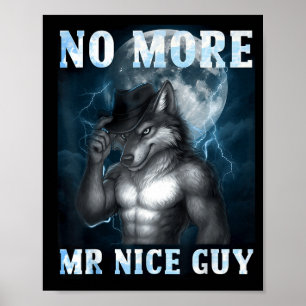 Rolig Inte Mer Snälling Alfahanne Varg Meme Urskru Poster