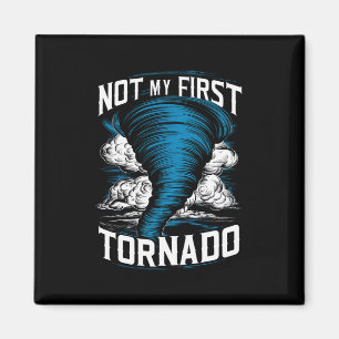 Rolig Inte Min Första Tornado Retro Storm Chaser  Magnet