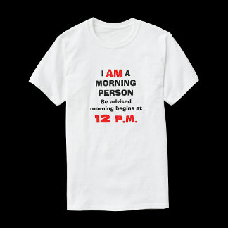 Rolig Inte Morgonperson T-shirt för män