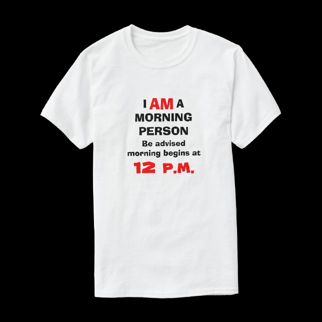Rolig Inte Morgonperson T-shirt för män (Skapare uppladdad)