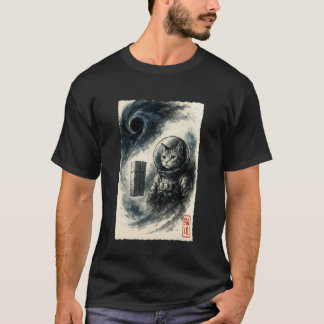Rolig Interstellär Katt Astronaut Kattunge Rymd Sc T Shirt