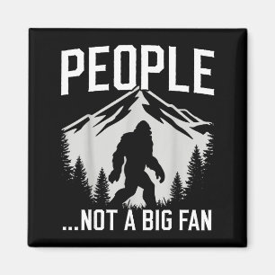 Rolig Introvert Bigfoot Folk Inte En Stor Fan Papp Magnet