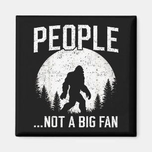 Rolig Introvert Bigfoot Folk Inte En Stor Fan Papp Magnet