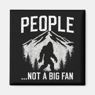 Rolig Introvert Bigfoot Folk Inte En Stor Fan Papp Magnet