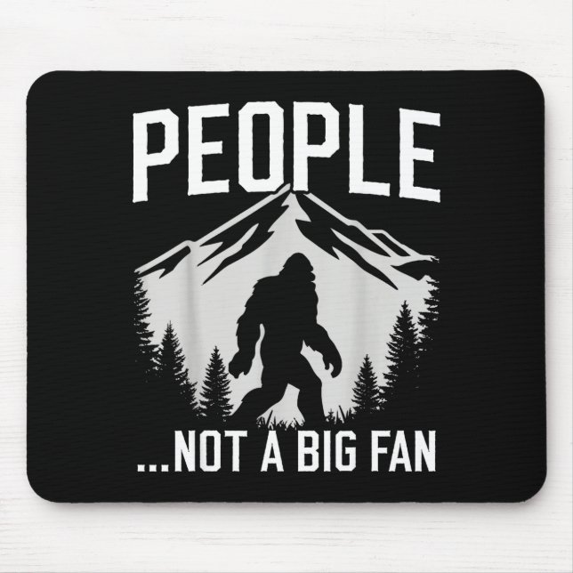 Rolig Introvert Bigfoot Människor Inte Ett Stort F Musmatta (Framsidan)
