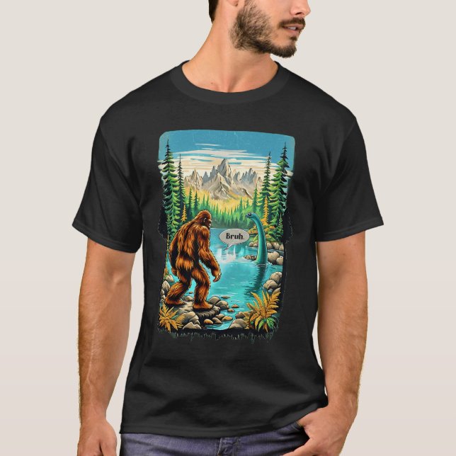 Rolig Introvert Bigfoot Sasquatch Loch Ness Monste T Shirt (Framsida)