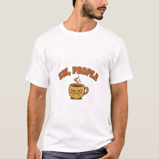 Rolig Introvert Fjantigt Folk Grinig Kaffe Retro T Shirt