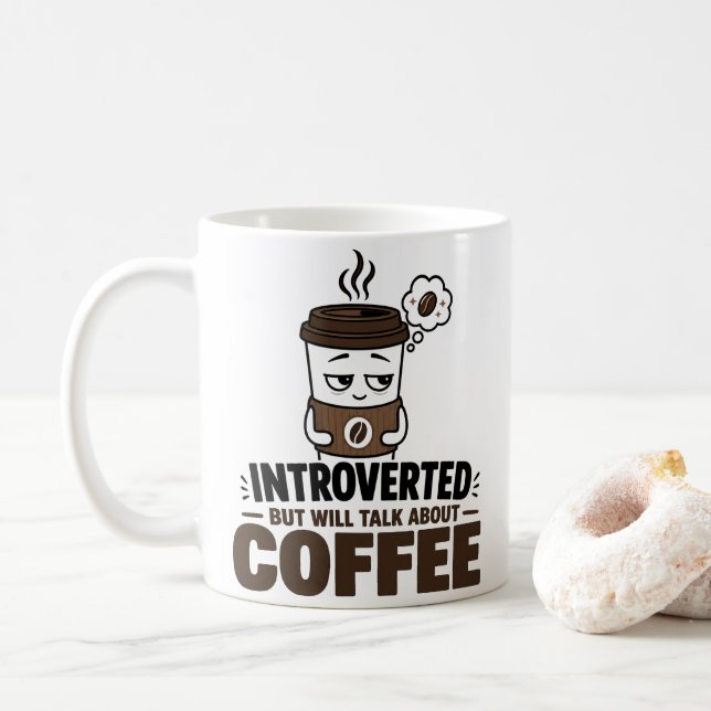 Rolig introvert kaffemugg Antisocialt humorpresent (Med munk)