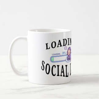 Rolig introvert kaffemugg - Laddar socialt batteri