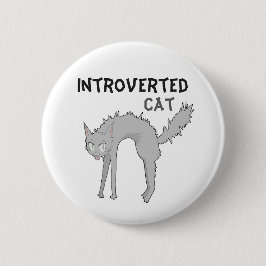 Rolig introvert katt märke | present till vän knapp