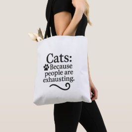Rolig Introvert Kattälskare Tygkasse