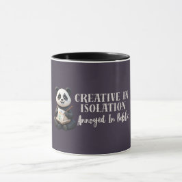 Rolig introvert panda-mugg – Kreativ i isolering Mugg