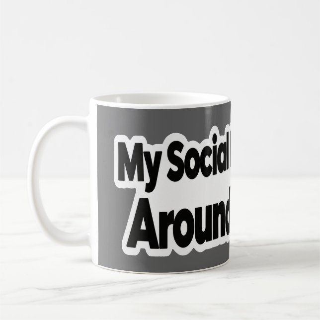 Rolig Introvert Relaterbar Citat Kaffe Te Dricka Kaffemugg (Vänster)