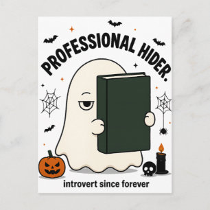 Rolig Introvert Spöke Professionell Doldis Hallowe Vykort