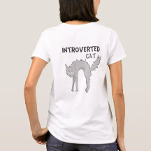 Rolig introvert t-shirt för katt | present till vä