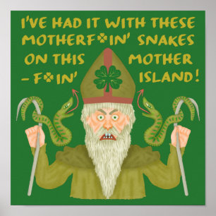 Rolig irländare för grönt för saint patrick's poster