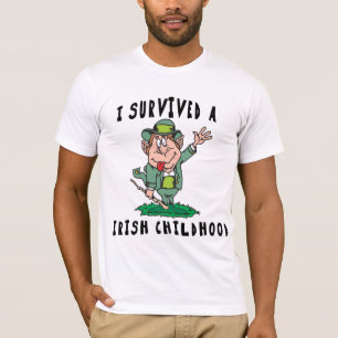 Rolig irländare - jag överlevde en irländsk t shirt