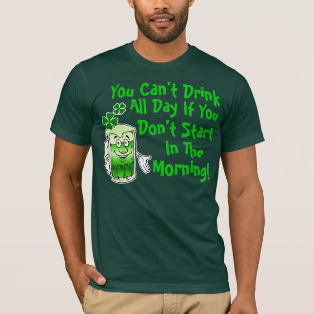 Rolig irländare som dricker humor tee (Framsida)