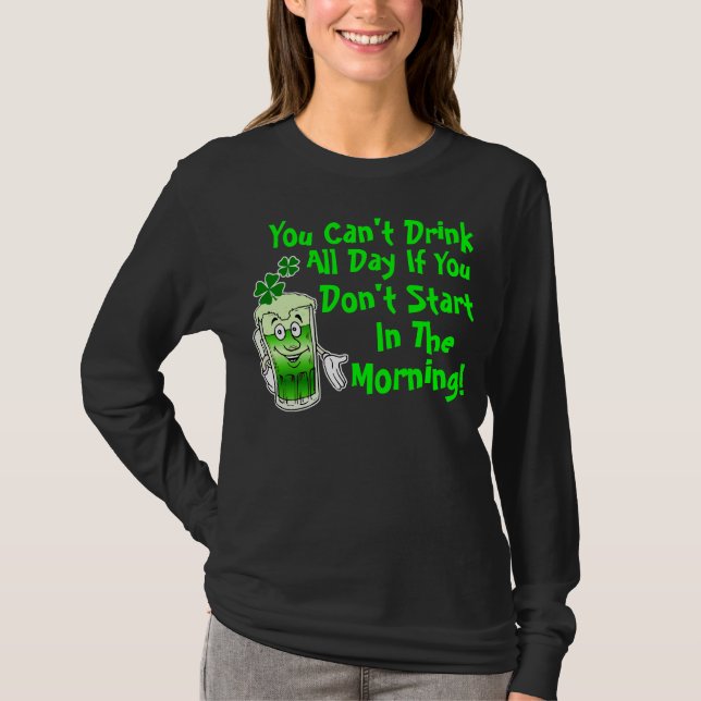 Rolig irländare som dricker humor tee (Framsida)