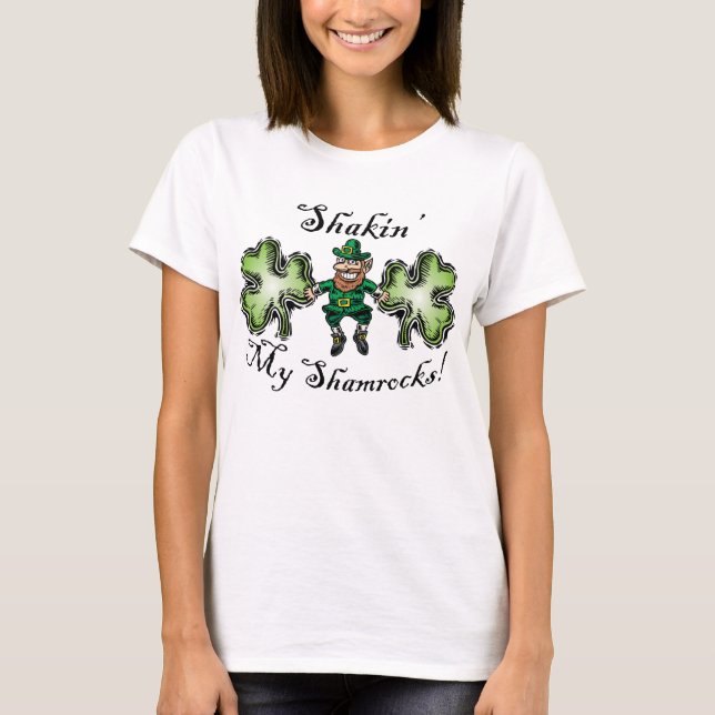 Rolig irländare som skakar min Shamrocks T-shirt (Framsida)