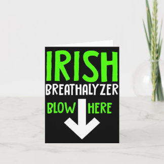 Rolig irländsk alkomätare Blås här Sankt Patricks  Kort