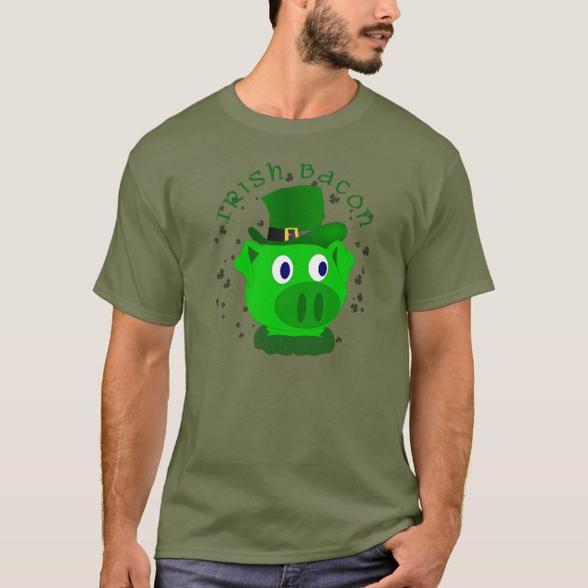 Rolig irländsk baconskjorta t-shirt (Framsida)