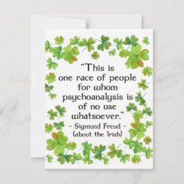 Rolig irländsk citat St Patricks-kort Julkort