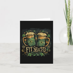Rolig irländsk dricking St. Patrick's Day Passform Kort