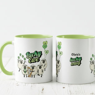 Rolig Irländsk Får Lycklig Mugg