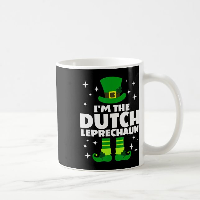Rolig irländsk holländsk Leprechaun Glad St Patric Kaffemugg (Höger)