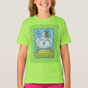 ROlig IRLÄNDSK HÖNA, ÄGG OCH TREBLAD CUTE KYCKLING T Shirt