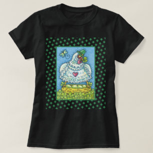 ROlig IRländsk höna, ÄGG OCH TREFÖLJARE SÖT KYCKLI T Shirt