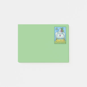 ROlig IRLÄNDSK HÖNA, GRÖNA ÄGG OCH TREKLÖVER SÖTT Post-it Block