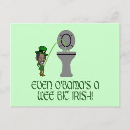 Rolig irländsk Obama Vykort