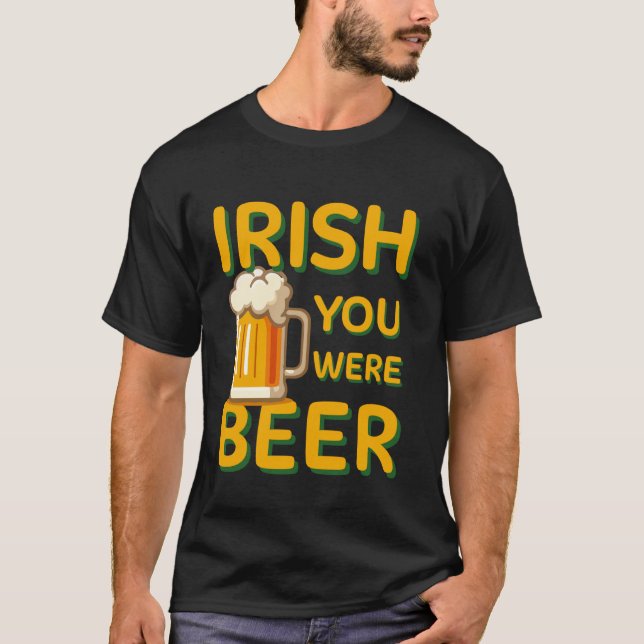 Rolig irländsk öl-pun för saint patricks d t shirt (Framsida)