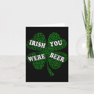 Rolig irländsk öl shamrock gepard st.patricks dag kort