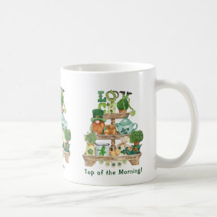 Rolig irländsk prydnadsställning för egen St. Patr Kaffemugg