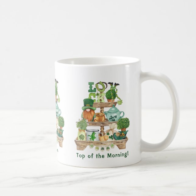 Rolig irländsk prydnadsställning för egen St. Patr Kaffemugg (Höger)