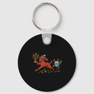 Rolig irländsk setter Dreidel Menorah Hanukkah Bar Nyckelring