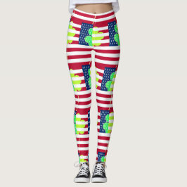 Rolig irländsk Shamrockamerikanska flaggan St Leggings