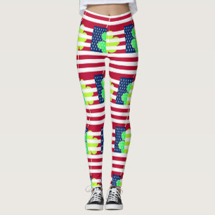 Rolig irländsk Shamrockamerikanska flaggan St Leggings