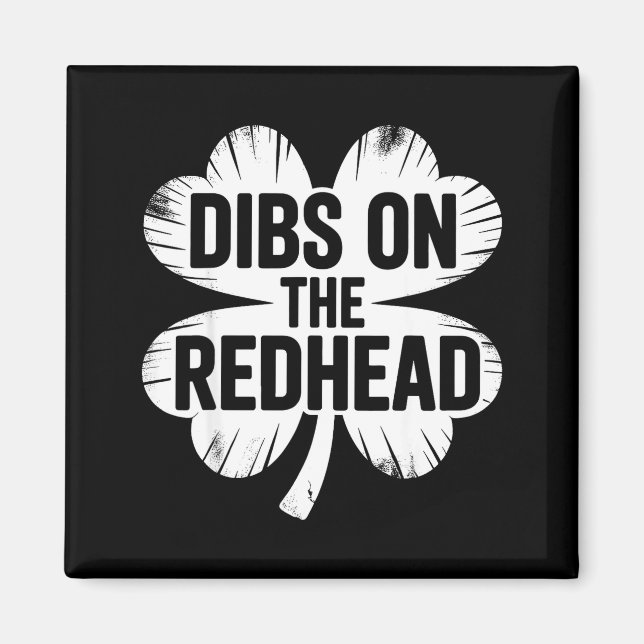 Rolig irländsk st patricks dag shamrock dibs på de magnet (Framsidan)