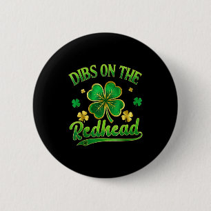 Rolig irländsk st patricks dag shamrock förtur på knapp