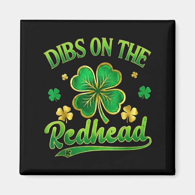 Rolig irländsk st patricks dag shamrock förtur på  magnet (Framsidan)