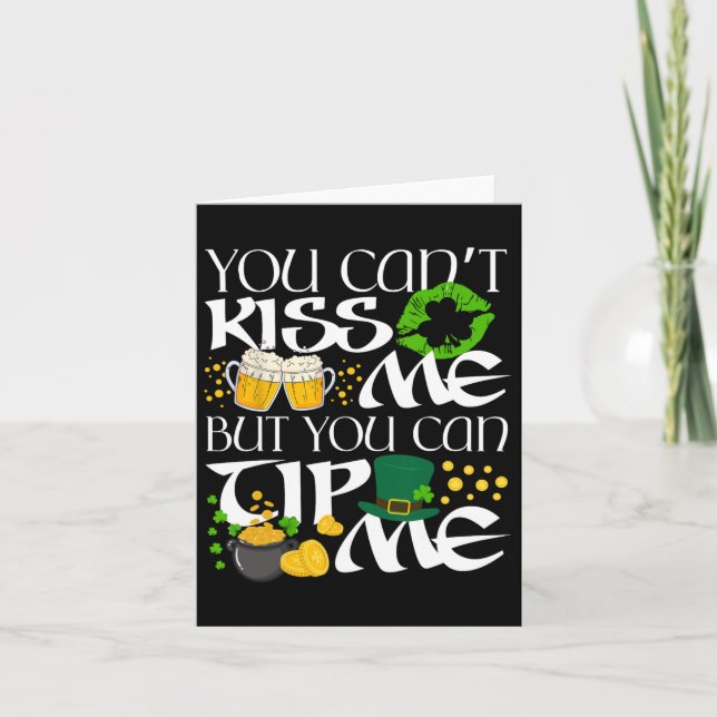 Rolig irländsk St Patrick's Day servitris Rtender  Kort (Framsida)