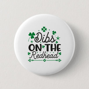 Rolig irländsk St Patricks Day Shamrock Dibs På R Knapp